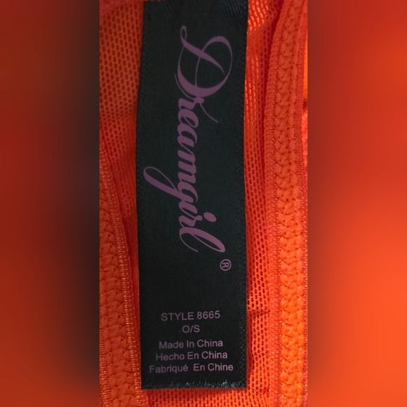 Dreamgirl Red Lace Lingerie Set One Size Sexy Sheer Teddy with G-String NWOT - Picture 7 of 8